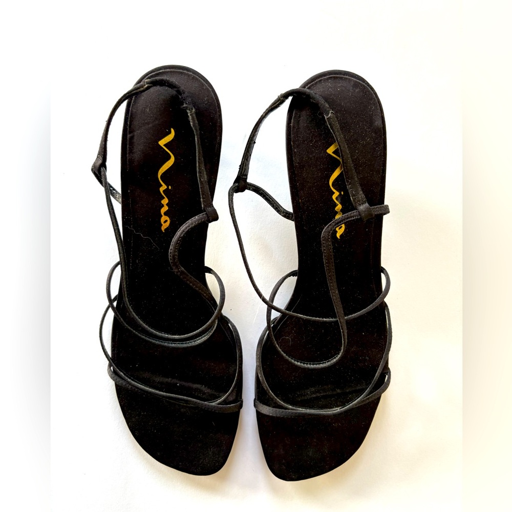 Nina strapped black sandals